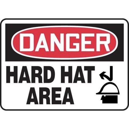 Accuform OSHA DANGER Safety Sign HARD HAT MPPE061XT MPPE061XT
